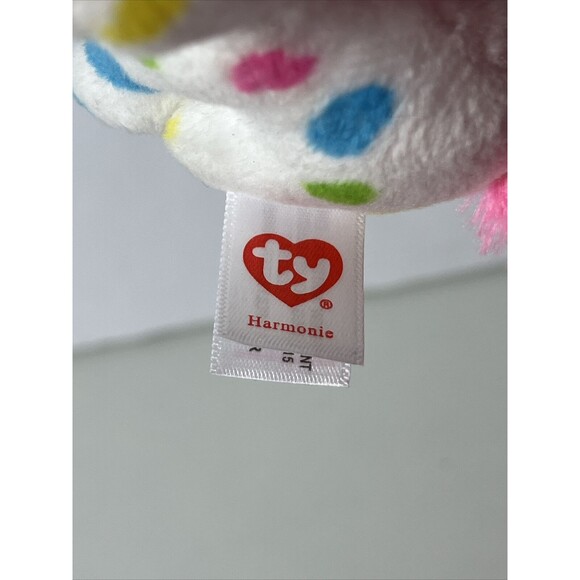 Ty Beanie Boos Harmonie Multicolor The Unicorn 6" plush Keychain - Picture 5 of 6